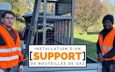 Fabrication d’un support pour bouteilles de gaz par les élèves en CAP Métallier