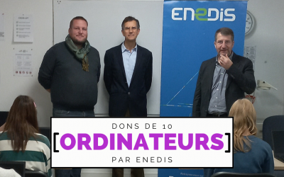 ENEDIS nous offre 10 ordinateurs reconditionnés
